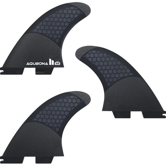 NONE Ailerons de surf à languette simple/double II - Ensemble de trois ailerons en fibre de verre et carbone nid dabeille Taille S/M