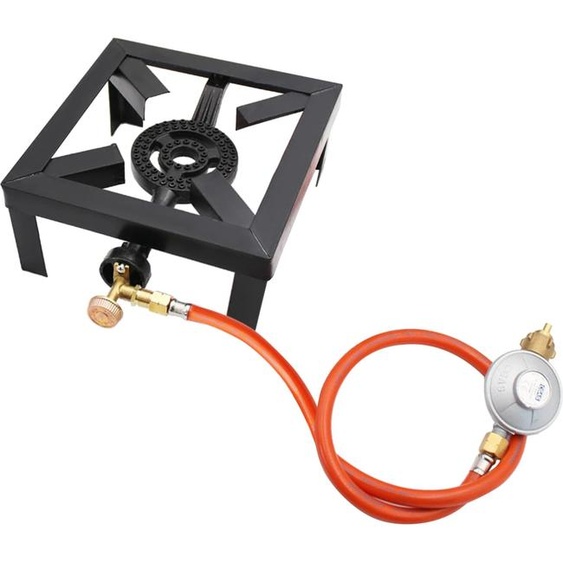 NONE Anneau débullition à gaz, Eva en fonte, grand réchaud GPL, cuisinière extérieure, cadre en fer, réchaud de contrôle du feu portable, 8KW