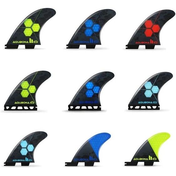 NONE AQUBONA – aileron de planche de Surf en nid dabeille en fibre de verre, propulseur daileron de Surf ou ensemble de quatre ongl