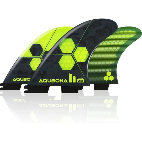 NONE AQUBONA – palmes de planche de surf en nid dabeille en fibre de verre, Tri Fin, Compatible avec les planches de surf à une ou d