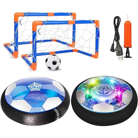 NONE Ballon de vol stationnaire Air Power avec lumière LED et pare-chocs en mousse, jouets dintérieur et dextérieur, ballon de football flottant à Air, jouets cadeaux pour enfants