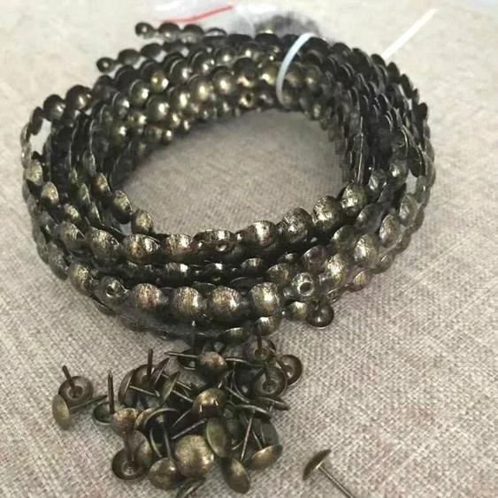 NONE Bandes dongles en bronze nickelé en laiton, 10 mètres, 11mm, bandes dongles décoratives, punaises noires, canapé, chevet, décoration dintérieur, N64.