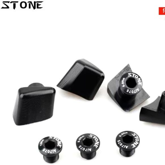 NONE Boulons de plateau CNC en alliage de pierre 7075, vis de roue à chaîne, écrous pour pédalier simple et Double Rival, pièces de vélo