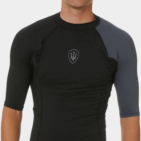 NONE Chemises de surf à manches courtes pour hommes, maillots de bain en polyester à séchage rapide, garde au chaud, protection solaire UV, t-shirt de plage, été