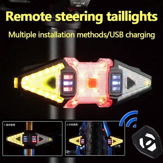 NONE Clignotant de vélo feu arrière LED lampe de vélo USB Rechargeable vélo sans fil lumières arrière vtt feu arrière vélo clignotant