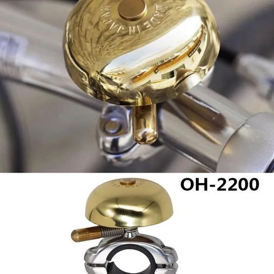 NONE Cloche de vélo de ville en cuivre pour vélo pliant Bromsilice, anneaux de guidon, haute qualité, japonais, rétro, classique, fort