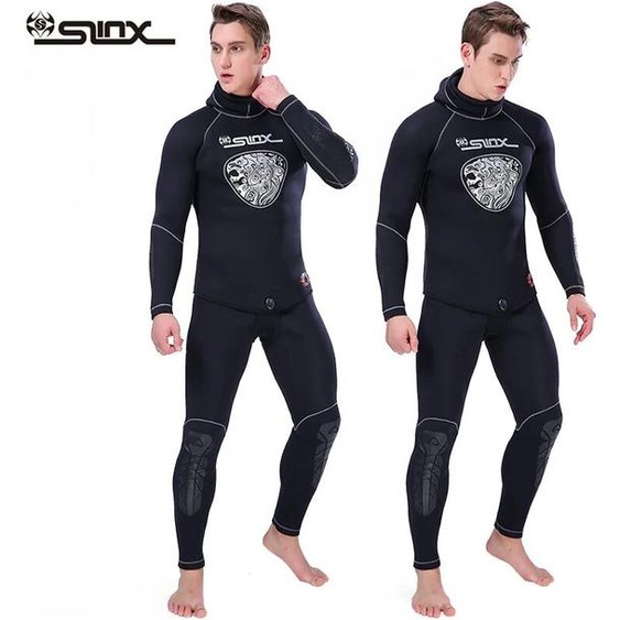 NONE Combinaison de plongée en néoprène 5MM pour hommes, hauts et pantalons, équipement de pêche sous-marine, pêche sous-marine, Kitesurf, maillots de bain