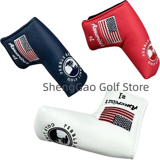 NONE Couverture de Putter de Golf en cuir PU, 1 pièce, fermeture en pin, couverture de Club de Golf, protecteur de lame de Putter