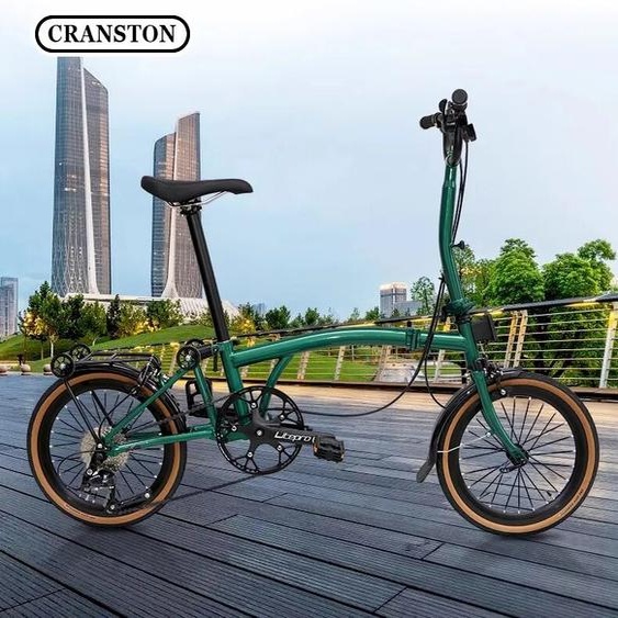 NONE Cranston R9 vélo pliant 16 pouces 9 vitesses c-brake 4130 cadre triple en acier chromé 349 roue en alliage daluminium vélo de ville Vintage