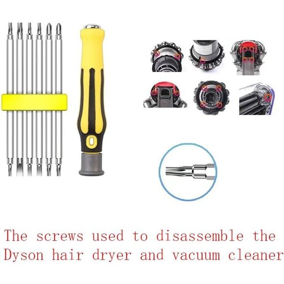 NONE Dyson-Tournevis FiosphScrew, les vis utilisées pour démonter le sèche-cheveux et laspirateur, Original