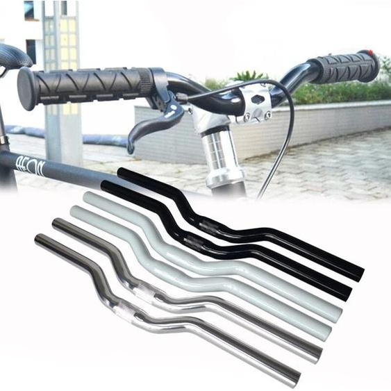 NONE Fixie-Guidon de vélo en alliage daluminium, poignée en forme dhirondelle, pièces de vélo à vitesse unique, 25.4mm, 560mm