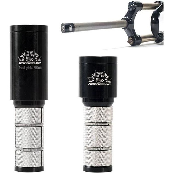 NONE Fourche de vélo cachée 1-1/8 (28.6mm), Extension de tige de fourche, ajusteur de vélo en Fiber de carbone, alliage daluminium