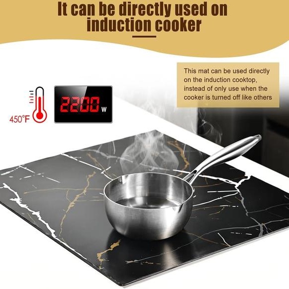 NONE Grand tapis de protection pour table de cuisson à induction, (magnétique), couvercles de brûleur de cuisinière électrique, anti-rayures comme couvercle de cuisinière supérieur en verre
