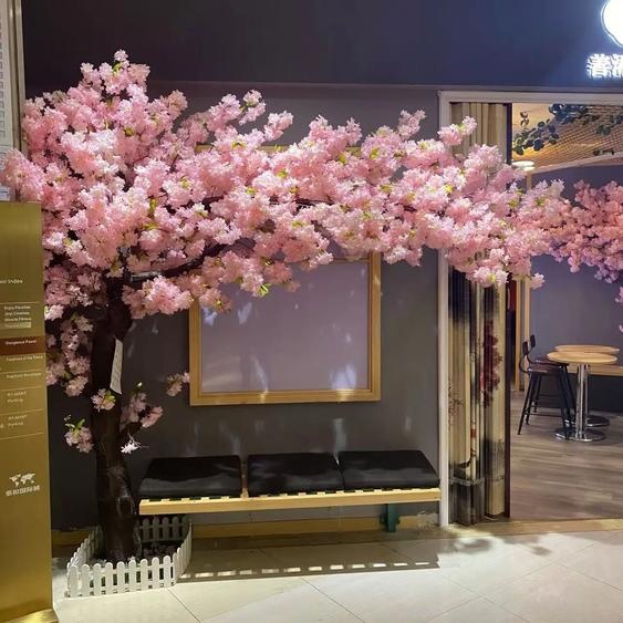 NONE Grands arbres artificiels en fleurs de cerisier, arc Sakura, décoration de fête de mariage pour la maison et le bureau