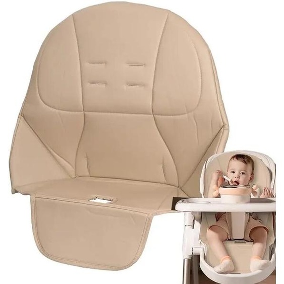 NONE Housse de chaise haute en cuir PU souple pour bébé, coussins confortables et respirants, siège de chaise de dîner, accessoires de coussin de siège pour bébé