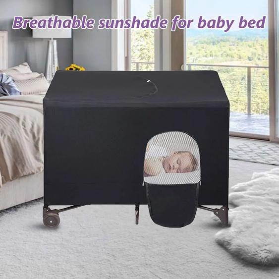 NONE Housse de lit pour bébé, extensible et respirante, auvent de berceau, Portable, tente occultante, sécurité compacte, pare-soleil pour voyage