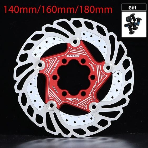 NONE IIIPRO 140mm/160mm/180mm/203mm route vtt flotteur plaquette de frein à disque 6 boulons Dissipation en acier inoxydable Rotor de frein à disque avec 6 vis