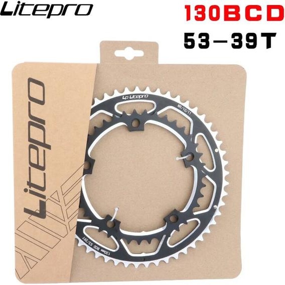 NONE Litepro 130BCD vélo de route Double disque 53-39T vélo pliant Double plaque en alliage daluminium CNC 9/10/11 vitesses avec 5 boulons