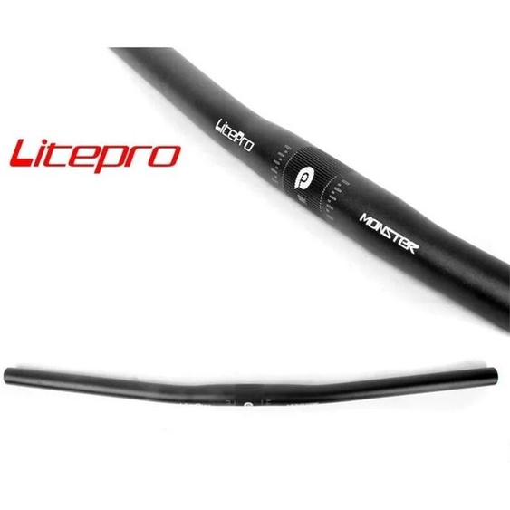 NONE Litepro – guidon de vélo ultraléger en alliage daluminium, modèle droit/Horizontal, 25.4mm, 540mm, 580mm, noir et argent