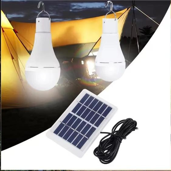 NONE Lumière solaire USB chargée suspendue lumière du soleil durgence 7W/9W/12W lampe alimentée extérieure intérieure maison ampoule solaire panneaux solaires