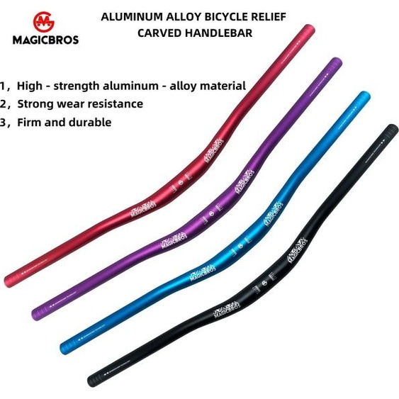 NONE MAGICBROS – guidon de vtt en alliage daluminium, 720mm, 31.8mm/22.2mm, barre montante 6 °   Backsweep 3 °   Ascenseur de 90 mm pour vélo XC/Downhill