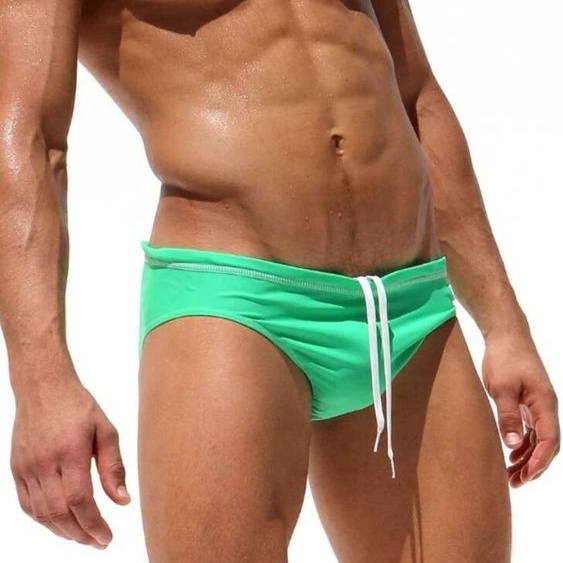NONE Maillot de bain à séchage rapide pour homme, bikini taille basse sexy, maillot de bain de plage, short de surf, slip de sport, document solide, tendance