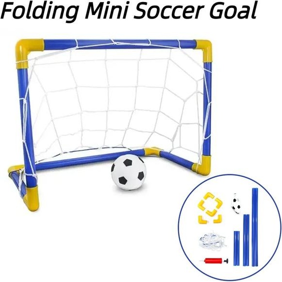 NONE Mini ballon de Football pliant en plastique, ensemble de poteaux de but amovible, haute résistance, intérieur et extérieur, cadeau danniversaire pour enfant