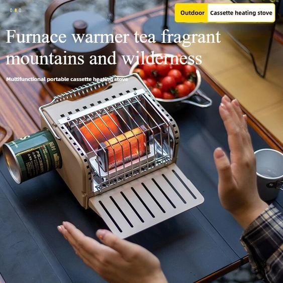 NONE Mini réchaud chauffant dextérieur, cuisinière à gaz de Camping, pêche, voiture Portable en plein air, fournitures dextérieur pour Camping dhiver 2024