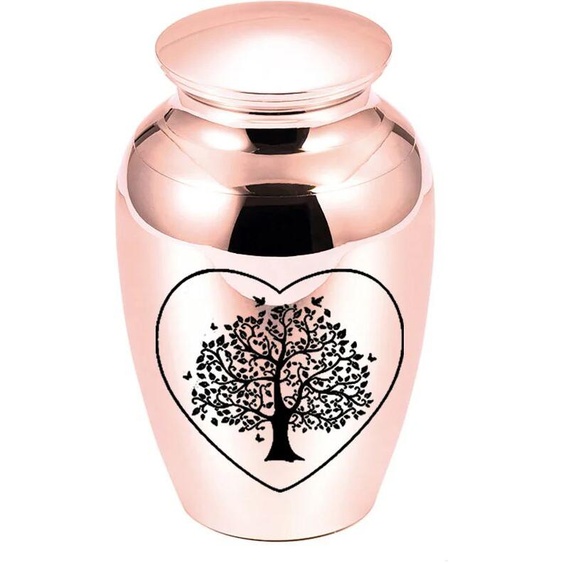 NONE Mini urnes de crémation en alliage daluminium, arbre de vie pour cendres humaines, belles urnes Keepplex, funérailles décoratives personnalisées