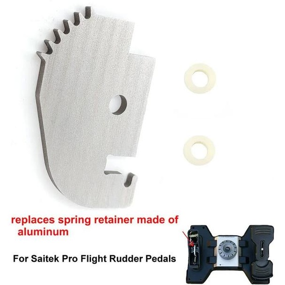 NONE Mise à niveau de la pièce de rechange pour Logitech Saitek Pro, pédales de gouvernail de vol, support à ressort, support de tir en acier allié
