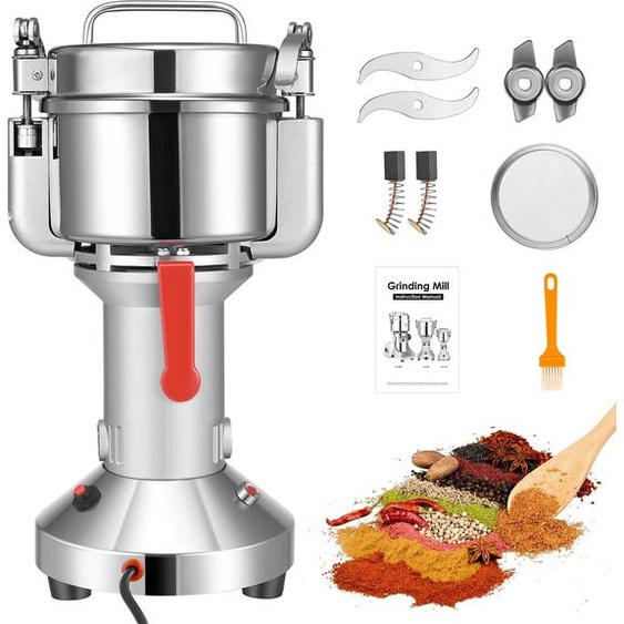 NONE Moulin à herbes portable Mars, machine à tailler les épices au crochet, rectifieuse à 3 chronométrages sphpopularité, haute vitesse, 500g