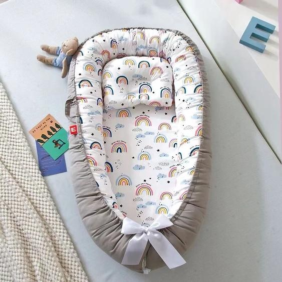 NONE Nid de bébé pour dormir, chaise longue pour nouveau-né, en coton, respirant, réglable, berceau dans le lit, Portable