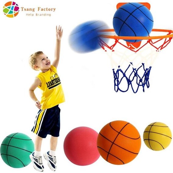 NONE Nouvelle balle muette rebondissante taille 3/5/7 basket-Ball silencieux dintérieur sans bruit balle de sport en mousse haute densité souple balle silencieuse compressible