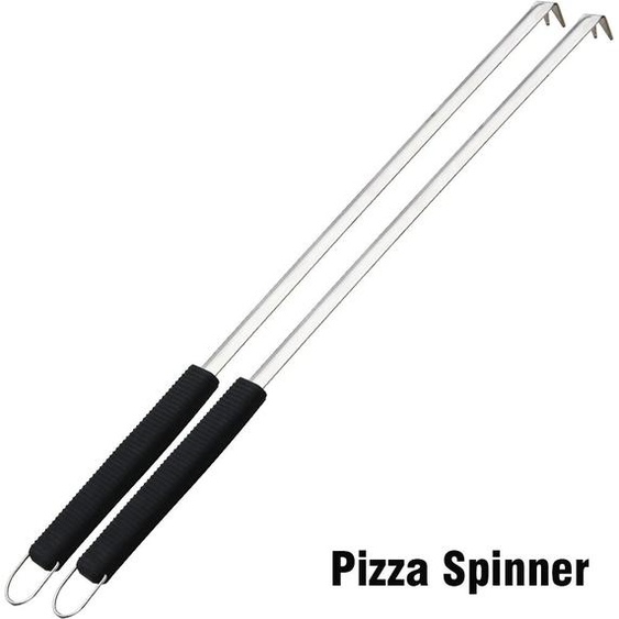 NONE Onilini 19 pouces en acier inoxydable Spinner à Pizza Spinner à Pizza fourchette tournante Rotation de Pizza facile pour accessoires de four uniformément cuit