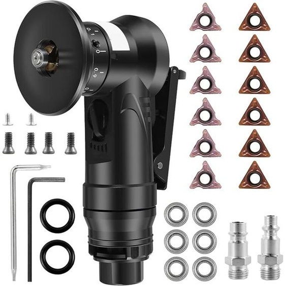 NONE Outil de chanfreinage pneumatique, kit de biseautage de bord de périphérie de machine à chanfreiner, ébavurage de métal résistant à 45