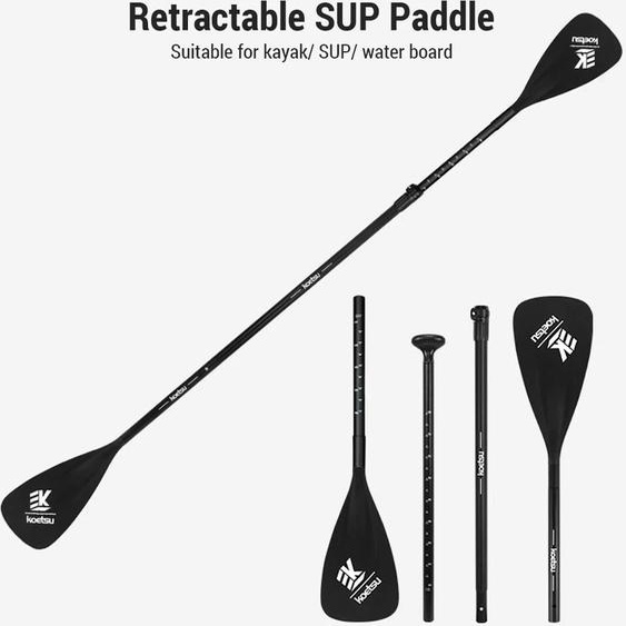 NONE Pagaie SUP réglable en alliage daluminium, planche à pagaie rétractable Portable, pagaies simples et à Double extrémité