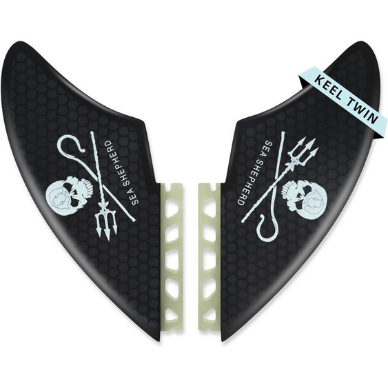 NONE Palmes de surf à double quille, languette simple et double, ensemble de palmes jumelles en nid dabeille en fibre de verre avec vis à ailerons et clé daileron