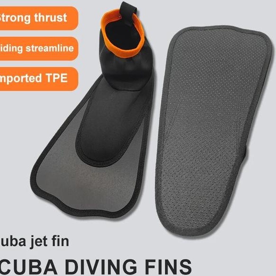 NONE Palmes de tuba palmes de natation chaussures de grenouille de plongée courtes sites de canard tissu tissé léger très extensible taille de voyage hommes adultes femmes