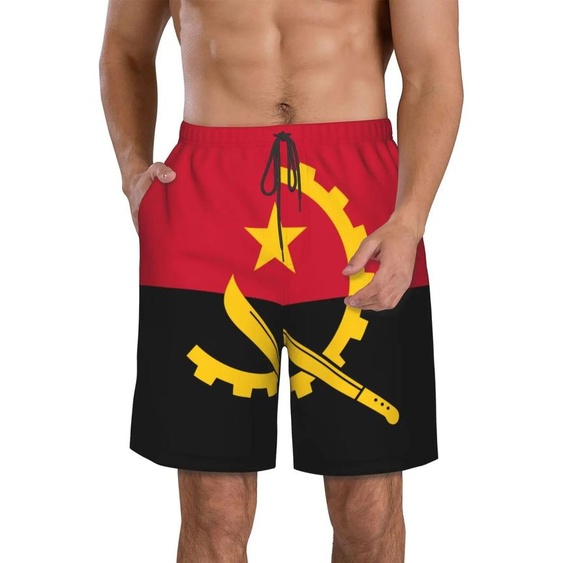 NONE Pantalon de plage Angolais pour hommes, short de surf, maillot de bain en Polyester, course à pied, M-2XL
