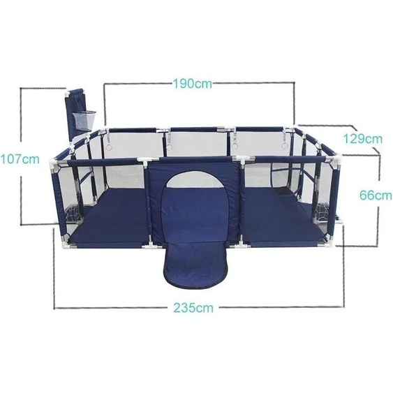 NONE Parc de jeux pour bébé Corralito pour bébés en bas âge avec tuyaux en acier épais parc de jeu pour enfants clôture dactivité boîte à balles parc de jeu