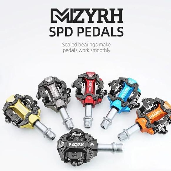 NONE Pédale de vélo Pédales autobloquantes SPD VTT Pédales de route en alliage daluminium Anti-slip Sealed Bearing Pédale de vélo