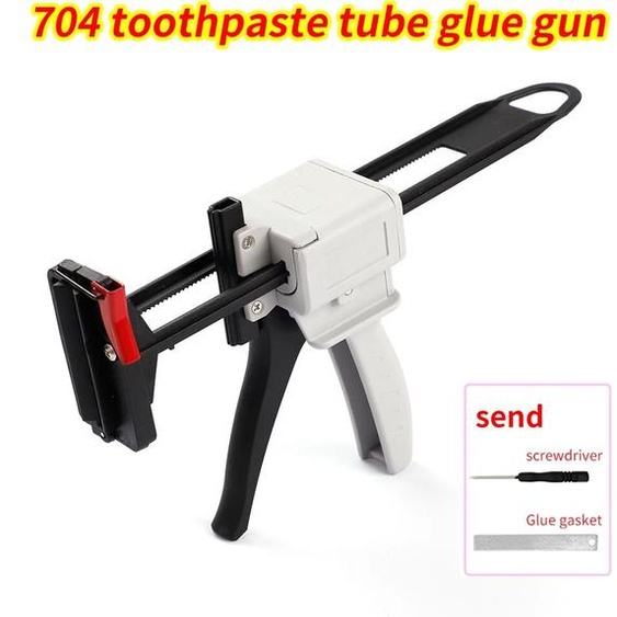 NONE Pistolet à colle manuel en silicone, extrudeuse, tube en aluminium, outil de réparation automatique, mastic, dentifrice, 704