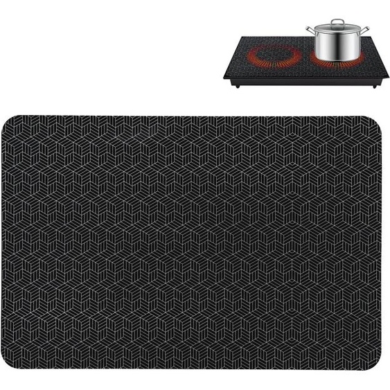 NONE Plaque de protection pour cuisinière à induction, plaque de protection pour plaque à induction 52x78 cm, sous-couche ignifuge, tapis de protection pour plaque à induction