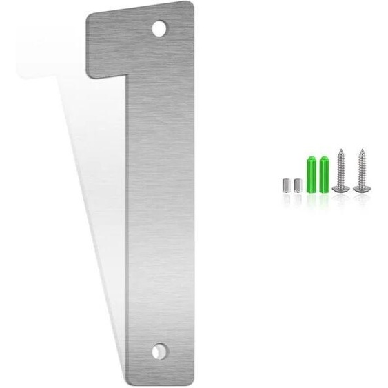 NONE Plaques de numéros de maison en acier inoxydable de 3 à 8 pouces, lettres flottantes décoratives pour extérieur, numéros métalliques, panneaux de porte