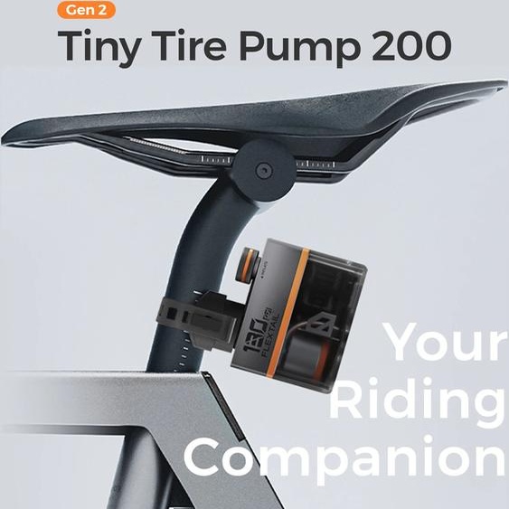 NONE Pompe à pneus FLEXTAIL TINY - Pompe à pneus électrique 130PSI, gonfleur de vélo avec feu arrière pour vélos, motos et balles de sport