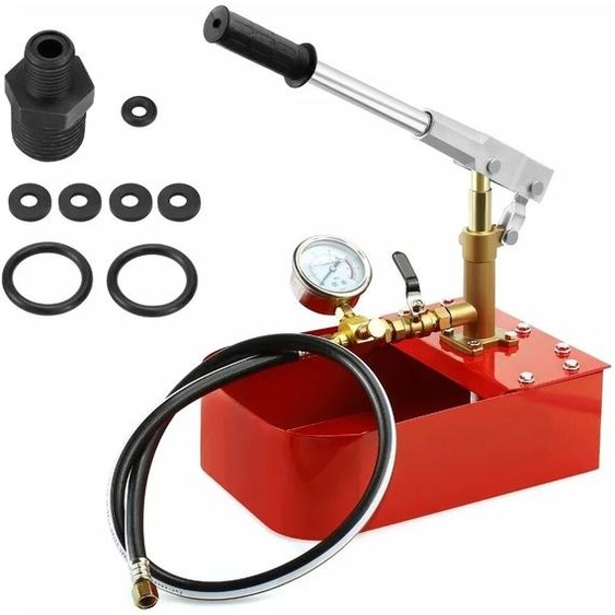 NONE Pompe de Test manuelle hydraulique 70KG 5L, testeur de pression de tuyau deau 7MPa avec manomètre dhuile + tuyau haute pression