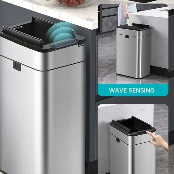 NONE Poubelle automatique en acier inoxydable, poubelle à capteur intelligent, poubelle pour HOKitchen Smart E27, 30L, 40L, 50L, 60L