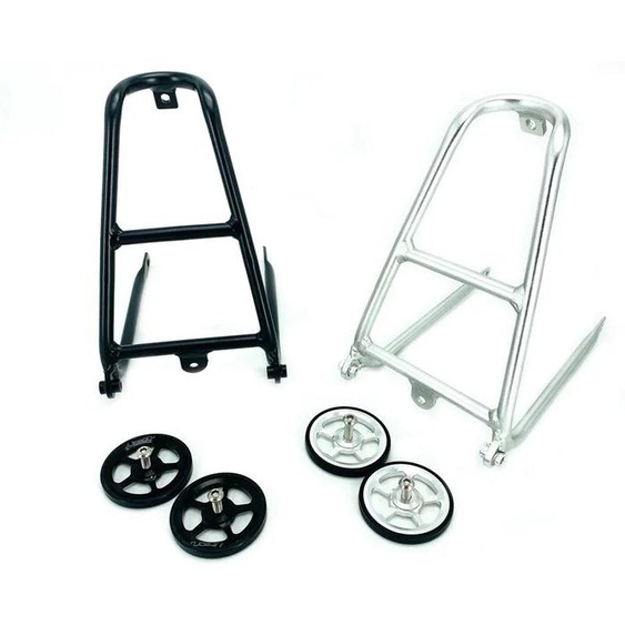 NONE Pour Brompton support arrière de vélo pliant supports de chargement ultralégers en alliage daluminium avec porte-bagages de vélo Easywheel