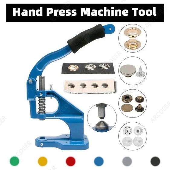 NONE Presse à main Machine-outil pour presse en métal boutons pression Rivets Installation matrices outils œillets œillets cuir artisanat accessoires