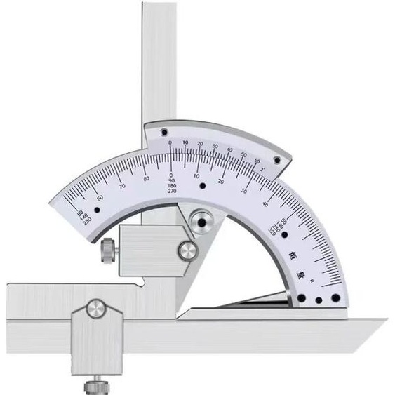 NONE Rapporteur conique universel 0-320 °   Balance Vernier en acier inoxydable, détecteur dangle de précision pour le travail du bois et les métaux